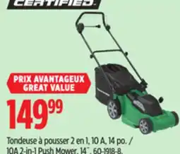 Canadian Tire 10A 2-in-1 Push Mower offer