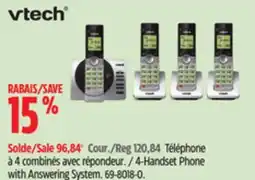 Canadian Tire Vtech 4-Handset Phone with Answering System offer