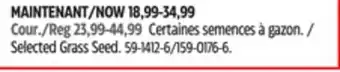 Canadian Tire Selected Grass Seed offer