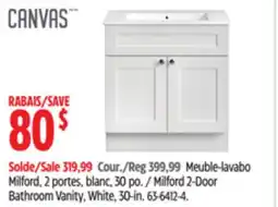 Canadian Tire CANVAS Milford 2-Door Bathroom Vanity, White, 30-in offer
