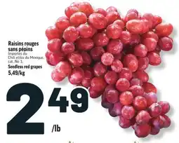 Marché Richelieu RAISINS ROUGES SANS PÉPINS | SEEDLESS RED GRAPES offer