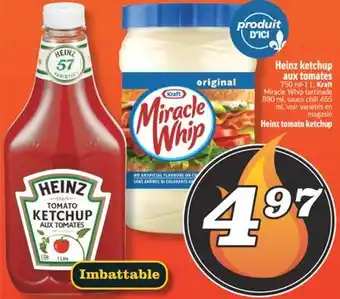 Marché Richelieu HEINZ KETCHUP AUX TOMATES | HEINZ TOMATO KETCHUP offer
