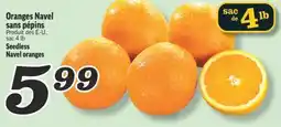 Marché Richelieu ORANGES NAVEL SANS PÉPINS | SEEDLESS NAVEL ORANGES offer