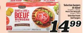 Marché Richelieu SELECTION BURGERS DE BOEUF | SELECTION FROZEN BEEF BURGERS offer