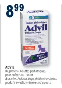 Familiprix ADVIL, Ibuprofen, Pediatric drops, children's or Junior, selected products offer