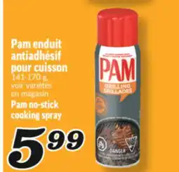 Marché Richelieu PAM ENDUIT ANTIADHÉSIF POUR CUISSON | PAM NO-STICK COOKING SPRAY offer