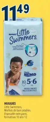 Familiprix HUGGIES, Little Swimmers, Disposable swim pants, format/size 10 to 12 offer