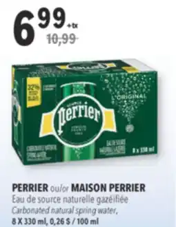Familiprix PERRIER Carbonated natural spring water, 8 x 330 ml offer