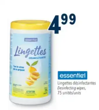 Familiprix ESSENTIEL, Desinfecting wipes, 75 units offer