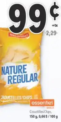 Familiprix essentiel Chips 150 g, 0,66 $ / 100 g offer