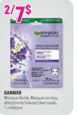 Familiprix GARNIER, Moisture Bomb, Selected sheet masks, 1 unit offer