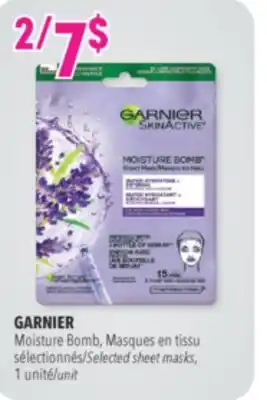 Familiprix GARNIER, Moisture Bomb, Selected sheet masks, 1 unit offer