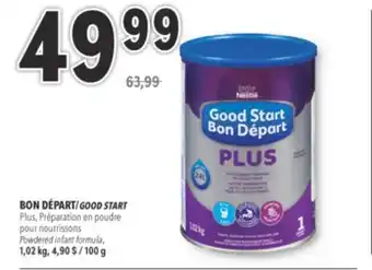 Familiprix GOOD START, Plus, Powdered infant formula, 1,02 kg, 4,90 $ / 100 g offer