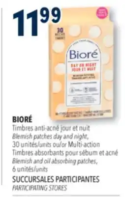 Familiprix BIORÉ, Blemish patches day and night, 30 units offer