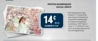 Familiprix DIGITAL PRINTS 4 X 6 offer