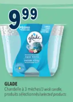 Familiprix GLADE, 3 wick candle, selected products offer