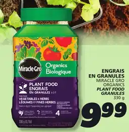 IGA MIRACLE GRO ORGANICS PLANT FOOD GRANULES offer
