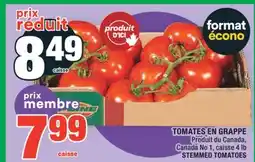 Super C TOMATES EN GRAPPE | STEMMED TOMATOES offer