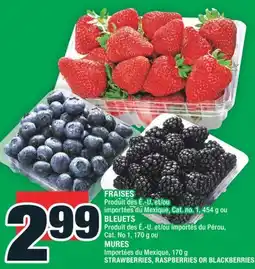 Super C FRAISES | STRAWBERRIES, RASPBERRIES OR BLACKBERRIES offer
