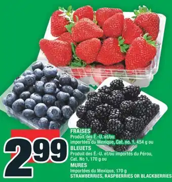 Super C FRAISES | STRAWBERRIES, RASPBERRIES OR BLACKBERRIES offer