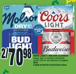 Super C BIÈRE LABATT, MOLSON, SLEEMAN | BEER offer