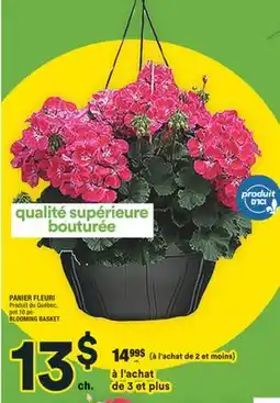 Super C PANIER FLEURI offer