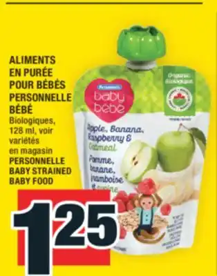 Super C ALIMENTS EN PURÉE POUR BÉBÉS PERSONNELLE BÉBÉ | PERSONNELLE BABY STRAINED BABY FOOD offer