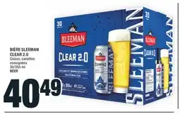 Super C BIÈRE SLEEMAN CLEAR 2.0 | BEER offer