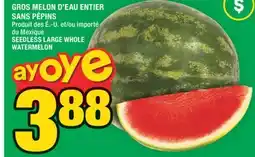Super C GROS MELON D'EAU ENTIER SANS PÉPINS | SEEDLESS LARGE WHOLE WATERMELON offer