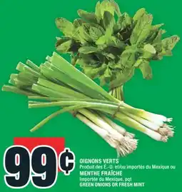 Super C OIGNONS VERTS MENTHE FRAÎCHE | GREEN ONIONS OR FRESH MINT offer