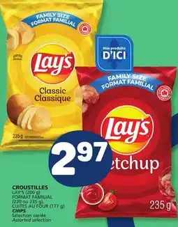 Marché Bonichoix LAY'S (200 g) FORMAT FAMILIAL CUITES AU FOUR (177 g) CHIPS offer