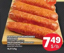 Marché Bonichoix C'EST PRÊT! À CUIRE FRESH EUROPEAN SAUSAGES offer