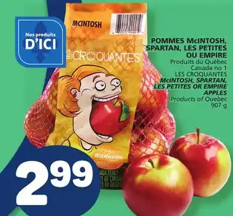 Marché Bonichoix McINTOSH, SPARTAN, LES PETITES OR EMPIRE APPLES offer