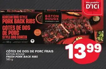 Marché Bonichoix BÂTON ROUGE FRESH PORK BACK RIBS offer
