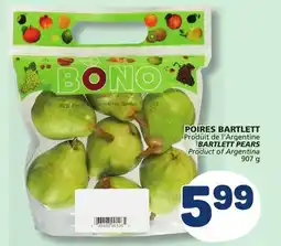 Marché Bonichoix BARTLETT PEARS offer