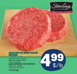 Marché Bonichoix STERLING SILVER From shoulder LEAN GROUND BEEF PATTIES offer