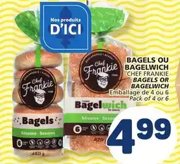 Marché Bonichoix CHEF FRANKIE BAGELS OR BAGELWICH offer