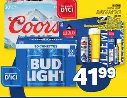 Marché Bonichoix BUD LIGHT, SLEEMAN CLEAR 2.0 OR COORS LIGHT BEER offer