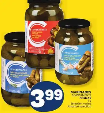 Marché Bonichoix COMPLIMENTS PICKLES offer