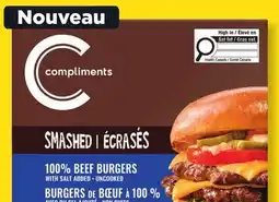 Marché Bonichoix COMPLIMENTS FROZEN SMASHED BEEF BURGERS offer