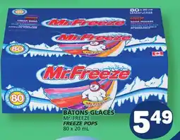 Marché Bonichoix Mr. FREEZE FREEZE POPS offer