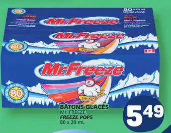 Marché Bonichoix Mr. FREEZE FREEZE POPS offer
