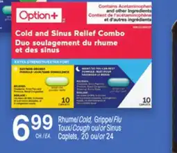 Uniprix Option+ Rhume Grippe Toux ou Sinus /Cold, Flu Cough or Caplets offer