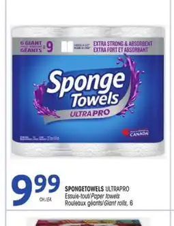 Uniprix SPONGETOWELS ULTRAPRO Essuie-tout/Paper towels Rouleaux géants/Giant rolls offer