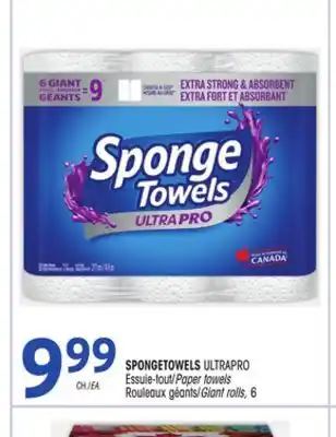 Uniprix SPONGETOWELS ULTRAPRO Essuie-tout/Paper towels Rouleaux géants/Giant rolls offer