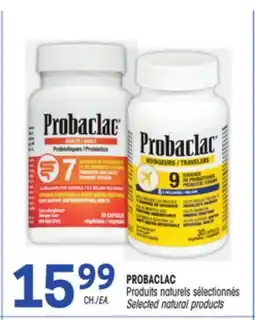 Uniprix PROBACLAC naturels sélectionnés /Selected natural products offer