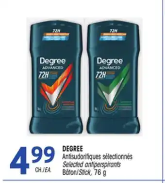 Uniprix DEGREE Antisudorifiques sélectionnés/Selected antiperspirants offer