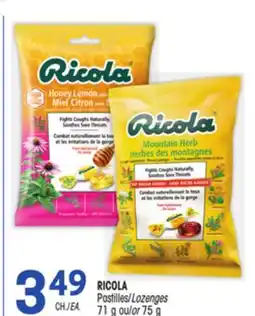 Uniprix RICOLA Pastilles / Lozenges offer