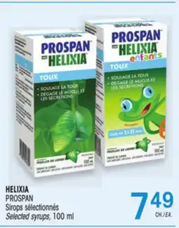 Uniprix HELIXIA PROSPAN Sirops sélectionnés / Selected syrups offer