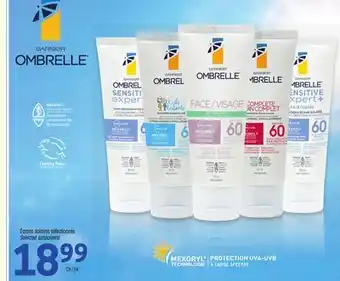 Uniprix GARNIER OMBRELLE Écrans solaires sélectionnés/Selected sunscreens offer